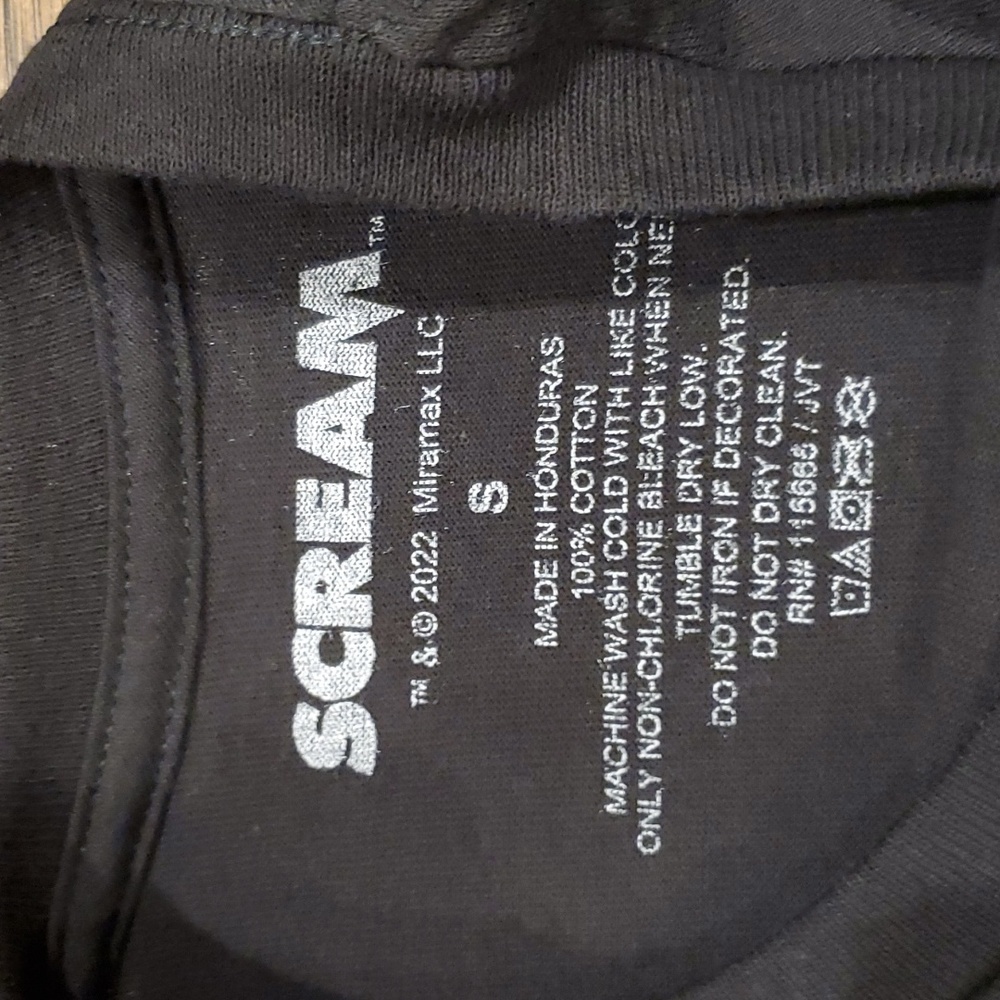 Adult unisex Miramax Scream printed black tshirt size S - Picture 3 of 4